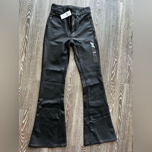 American Eagle Faux Leather Flare Pants